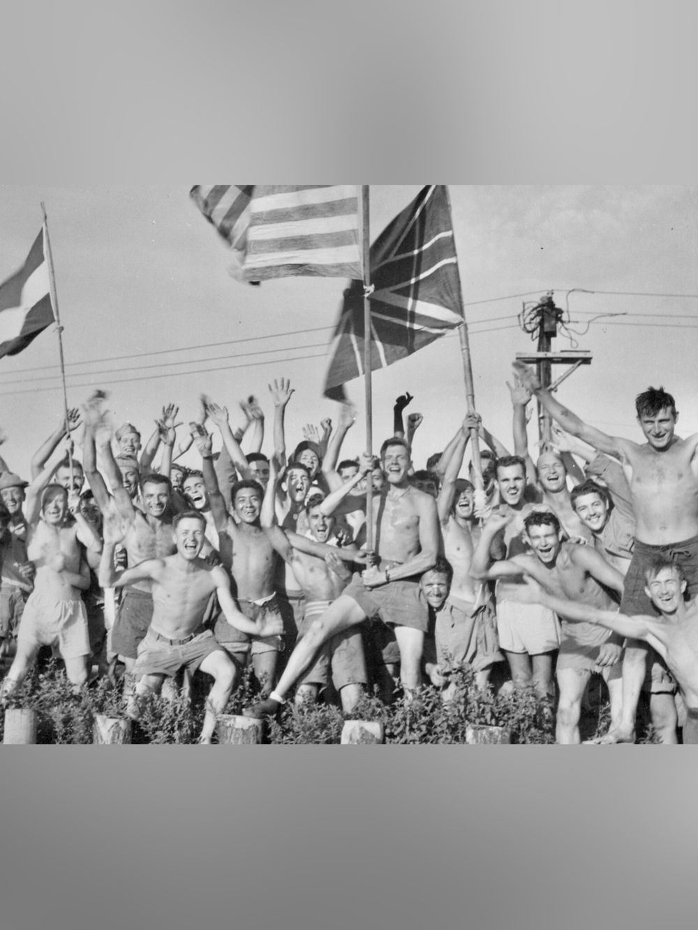 1945 Allied Prisoners Recused by U.S. Navy WWII Tokyo Bay 8x10 Photo Print